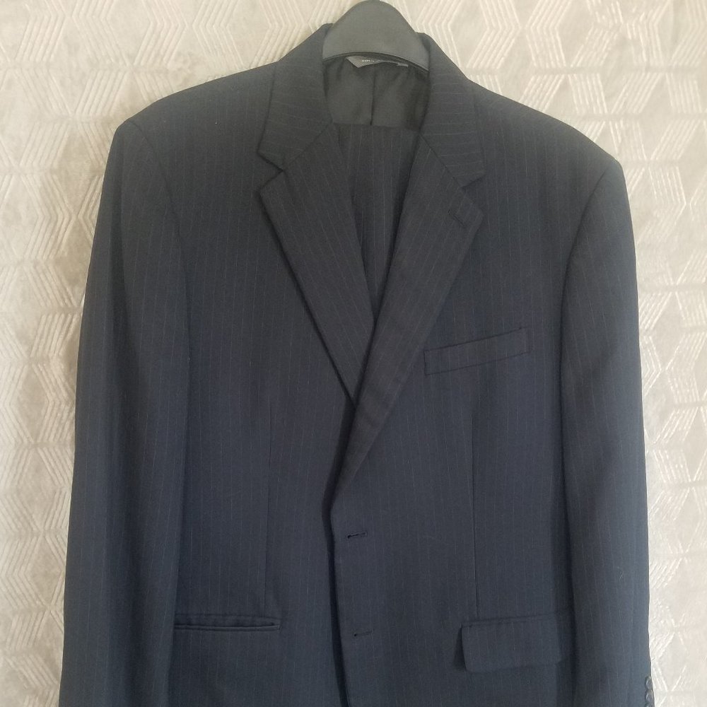 2pc 46R Merona Navy Pinstripe